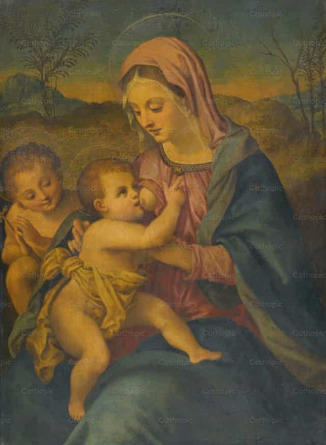 La Madonna e il Bambino Gesù - Immagini stock cattoliche