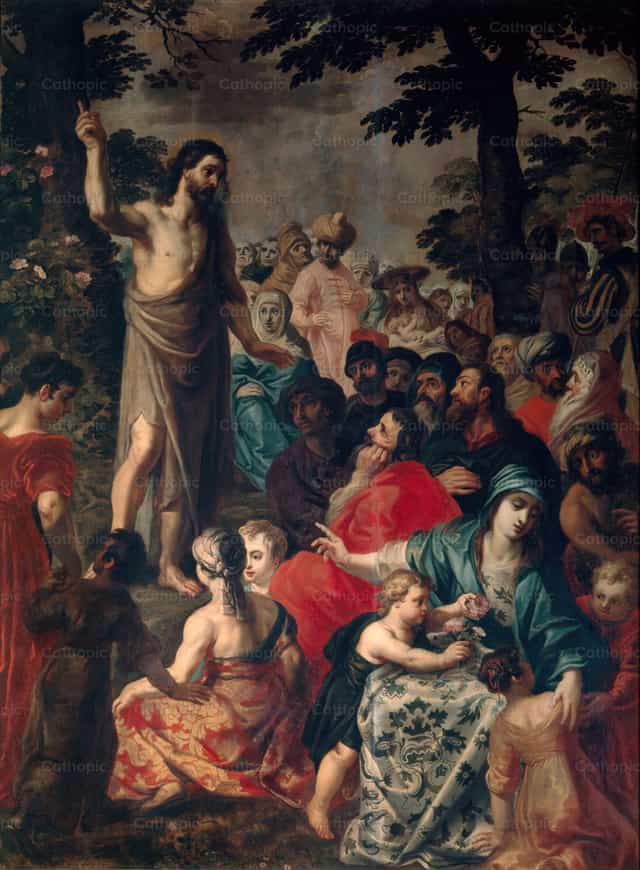세례자 성 요한의 설교 - 가톨릭 스톡 이미지 - 사진 제공 Restored Christian Art