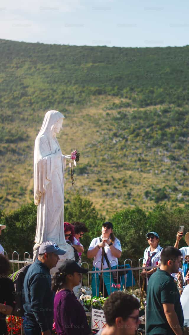 Medjugorje - Nostra Signora della Pace - Immagini stock cattoliche
