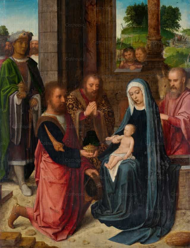 A Adoração dos Magos - Imagens católicas de stock