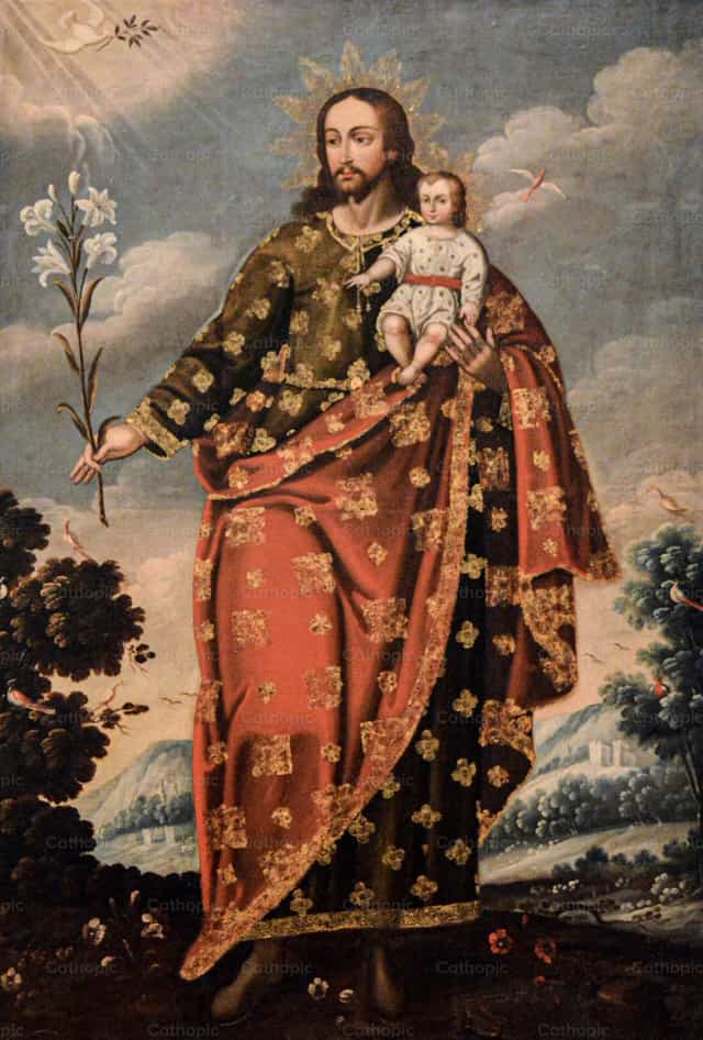 San José con el niño - Banco de imágenes católicas