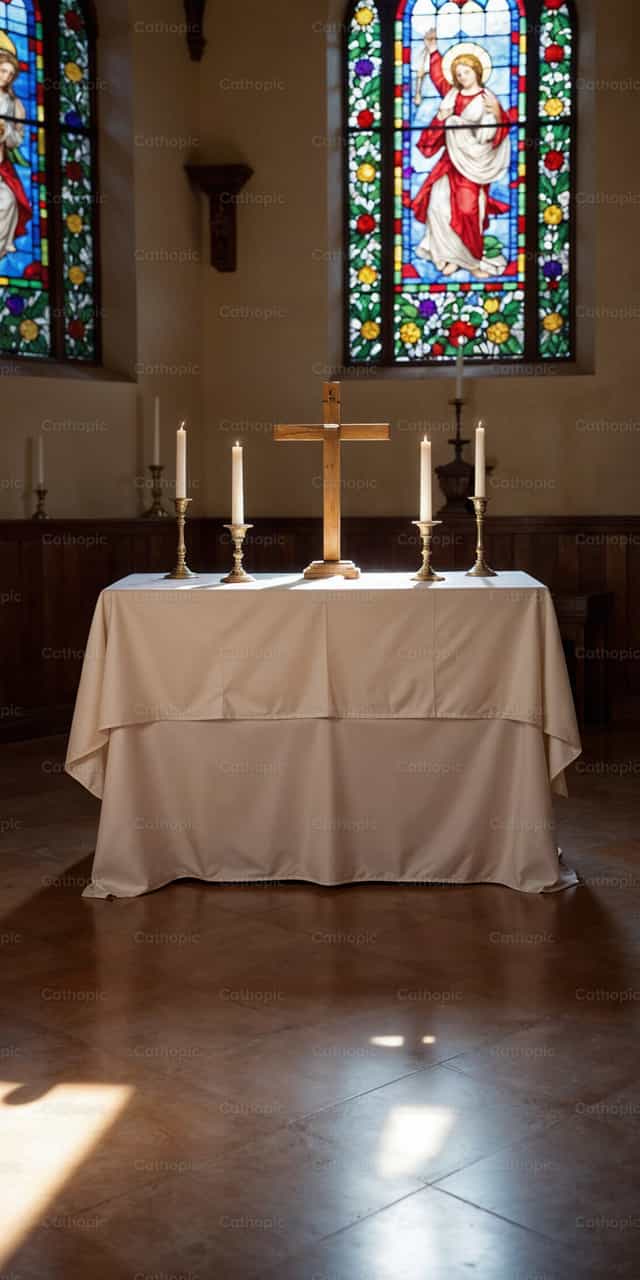 Préparation pour la célébration - Images catholiques de stock - Photo de Noemí Márquez