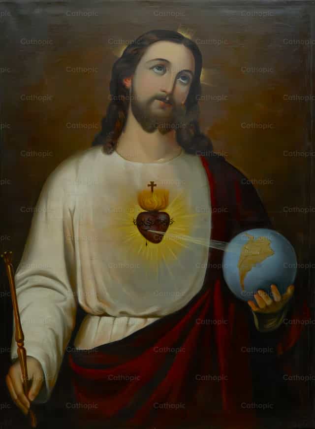 Imagem do Sagrado Coração de Jesus - Imagens católicas de stock - Foto de Javier Bastidas