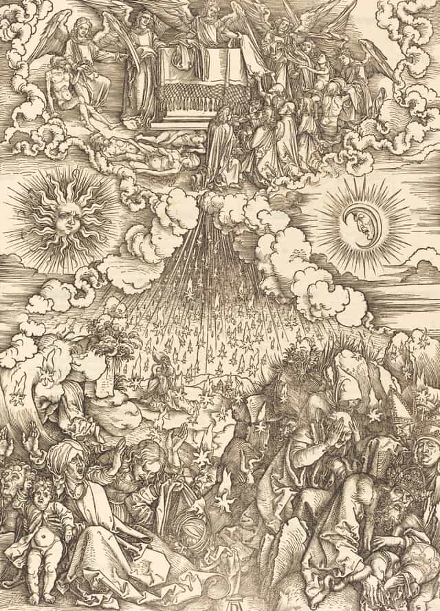 Otwarcie piątej i szóstej pieczęci - Katolickie zdjęcia stockowe - Zdjęcie: Restored Christian Art