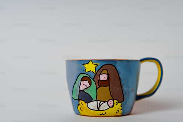 Taza navideña - Banco de imágenes católicas - Fotografía por Carolina BR