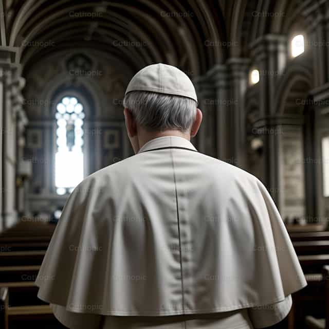 De paus: Primat van Petrus en geestelijk leider. - Katholieke stockfoto's - Foto door catholicmall.org