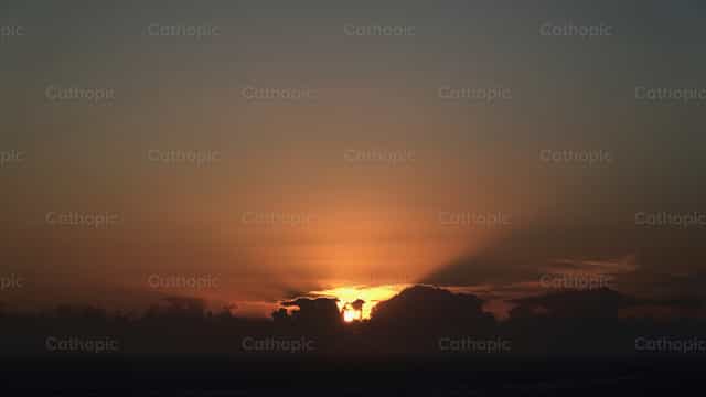 Pôr do sol - Imagens católicas de stock