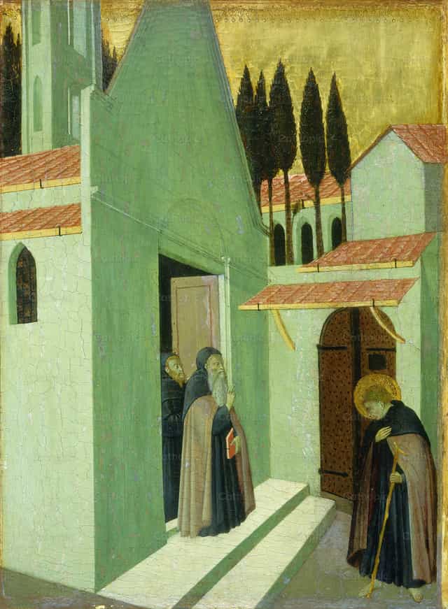 Św. Antoni opuszcza swój klasztor - Katolickie zdjęcia stockowe - Zdjęcie: Restored Christian Art