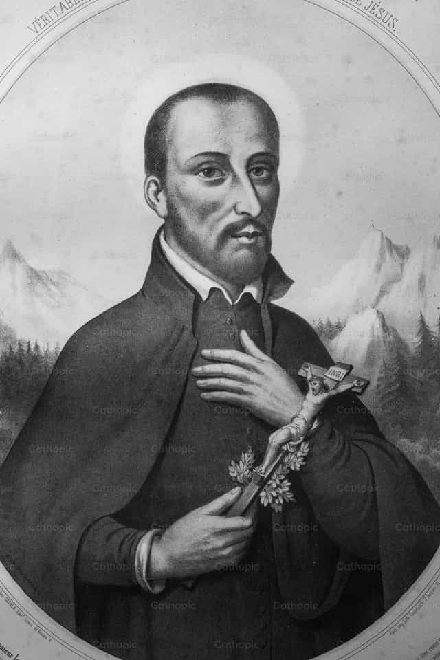 Retrato grabado de San Francois Regis - Banco de imágenes católicas - Fotografía por Joan Sutter