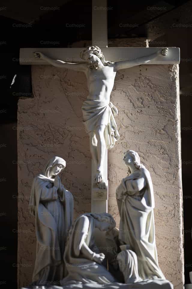 La 12e station - Images catholiques de stock