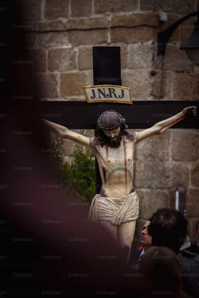 Hesus sa Krus sa Panahon ng Semana Santa sa Espanya - Mga Catholic stock image