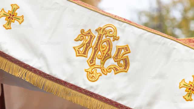 Kanope sa ibabaw ng Banal na Sakramento - Mga Catholic stock image