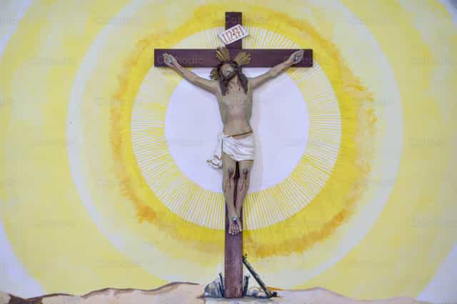 Christus aan het kruis - Katholieke stockfoto's - Foto door Génesis Marior