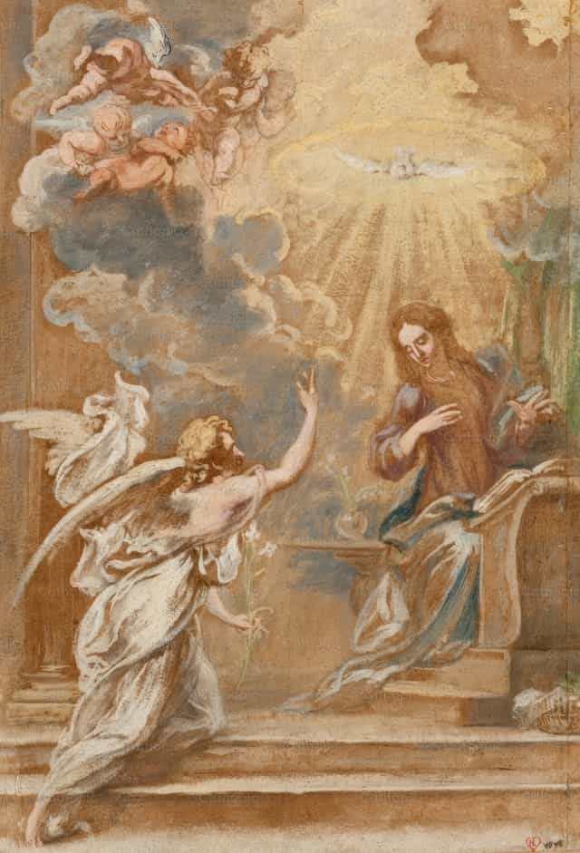성모 영보 - 가톨릭 스톡 이미지 - 사진 제공 Restored Christian Art