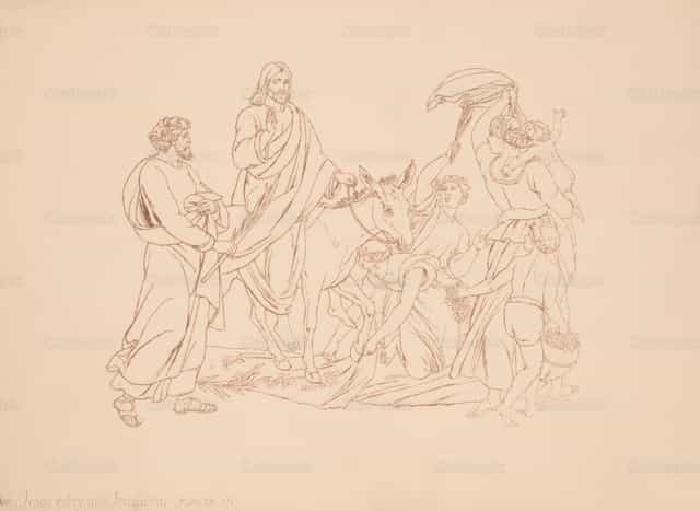Jesus’ entry into Jerusalem - Mga Catholic stock image - Larawan ni Restored Christian Art