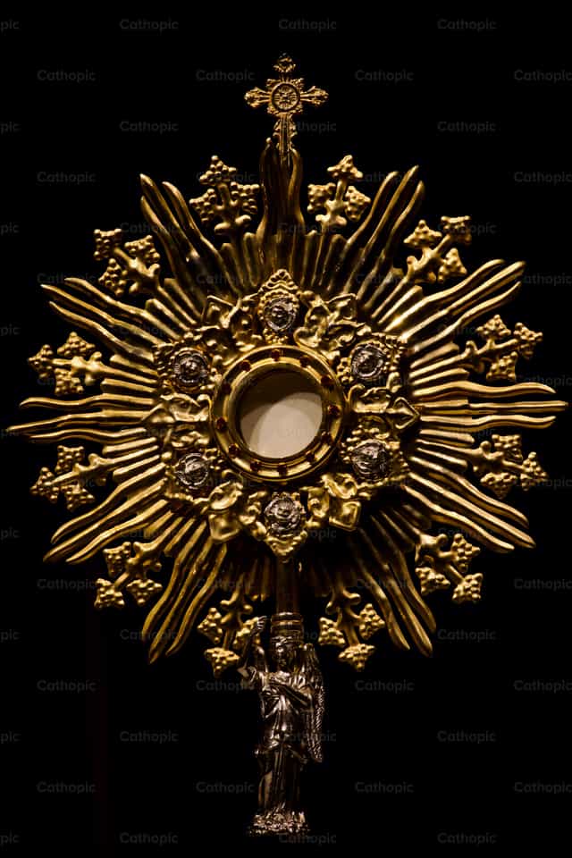 Ora santa - Immagini stock cattoliche