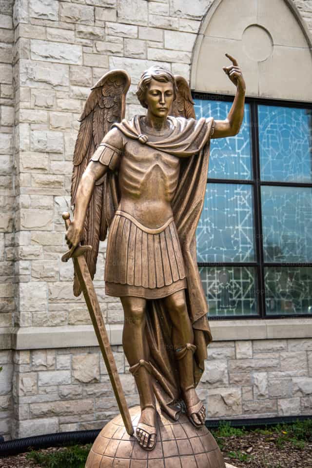 St. Michael The Archangel Statue - Catholic stock images - Photo by Heather Skowronski