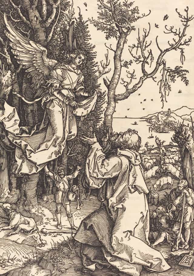 Joachim and the angel (Artwork 2) - Catholic stock images
