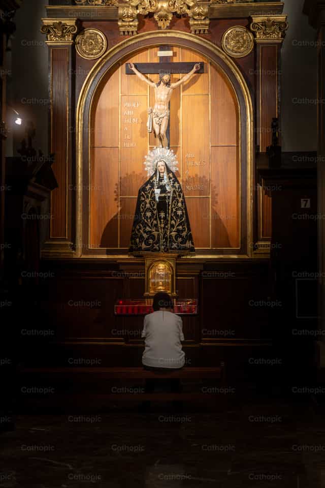 Devozione ai dolori - Immagini stock cattoliche