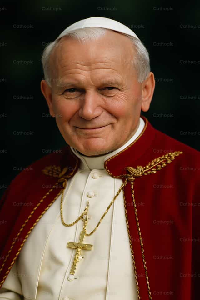 Retrato de San Juan Pablo II - Banco de imágenes católicas - Fotografía por Adrián Reina