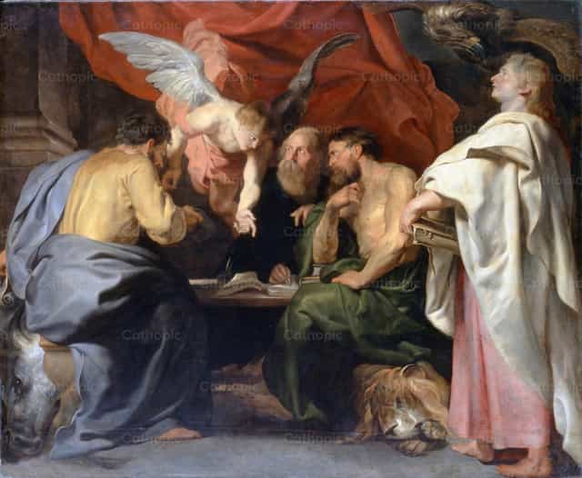 De vier evangelisten - Katholieke stockfoto's