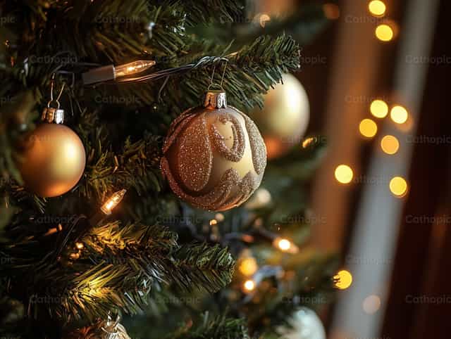 Karácsonyfa – díszítés - Katolikus stockképek - Fotó: Jakov Pleše