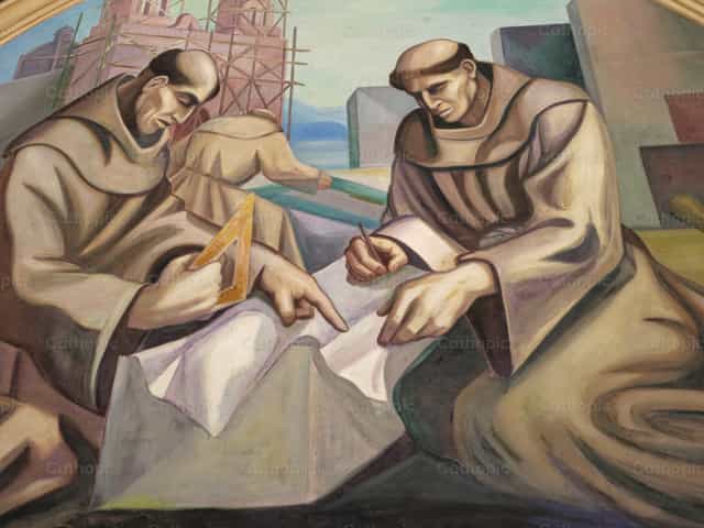 Pintura de Religiosos Palacio de Gobierno en Chihuahua - Banco de imágenes católicas - Fotografía por juanplancarte