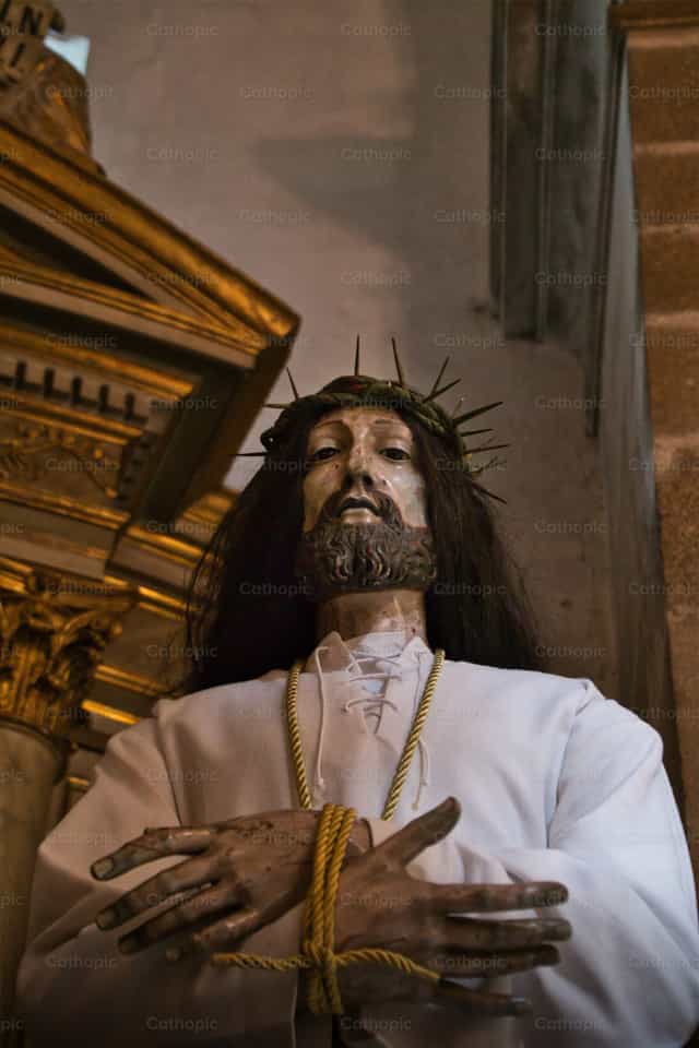Ecce-Homo-Kirche des heiligen Franz von Assisi in Santiago - Katholische Stockfotos
