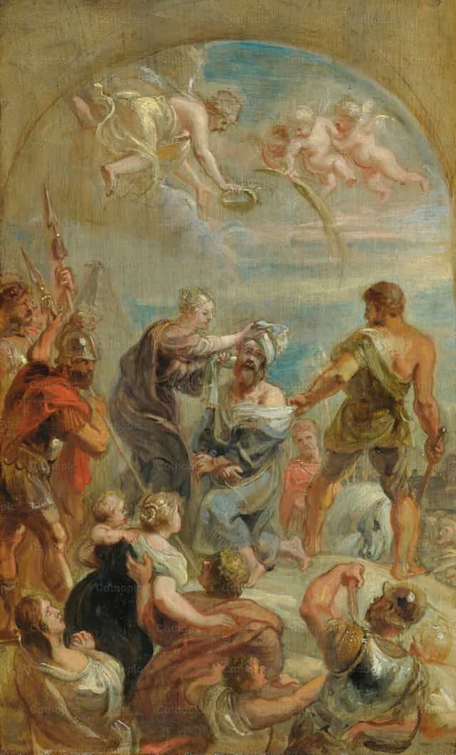 Het martelaarschap van Sint-Paulus - Katholieke stockfoto's