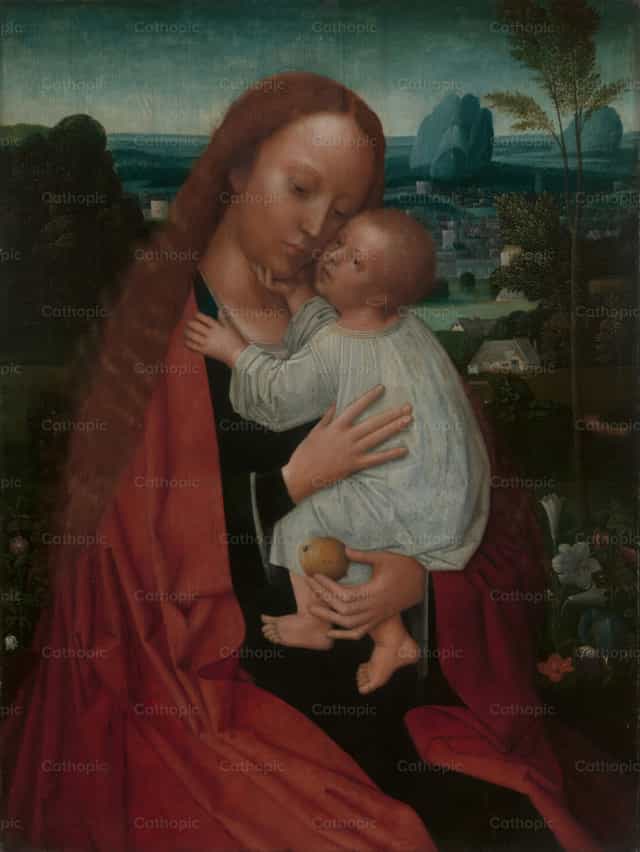 Madona e Menino - Imagens católicas de stock
