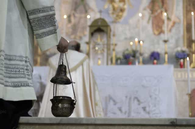 Adorazione del Santissimo Sacramento - Immagini stock cattoliche