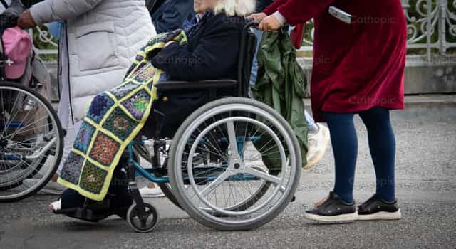 Bringing the sick person - Catholic stock images