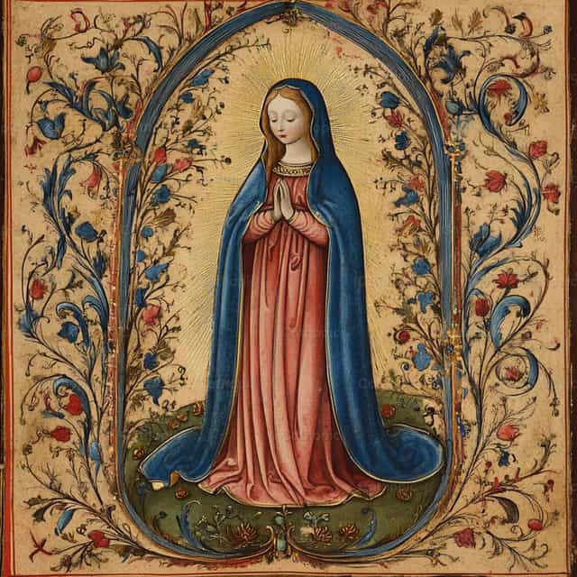 Pequeña ilustración mariana - Banco de imágenes católicas