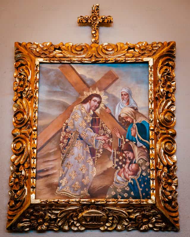 Via Crucis (VIII Stazione) - Immagini stock cattoliche