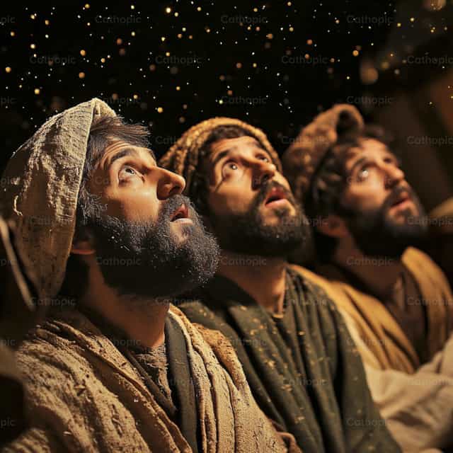 Asombro de los pastores en Navidad - Banco de imágenes católicas