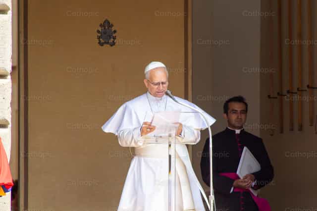 A Call for Peace: Pope Leo XIV - Catholic stock images
