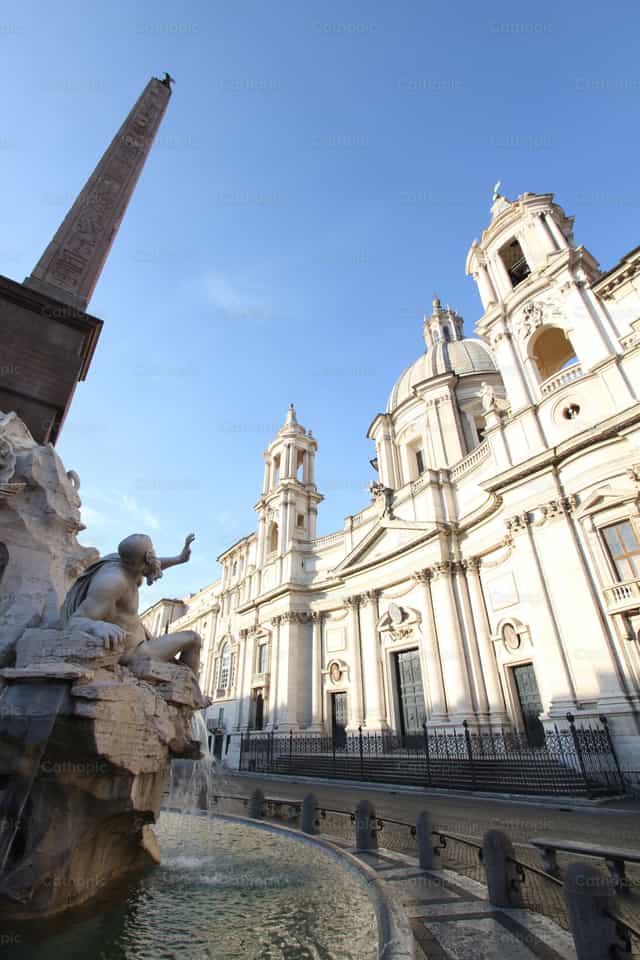 Santa Inés de la Agonía en Roma, Italia - Banco de imágenes católicas