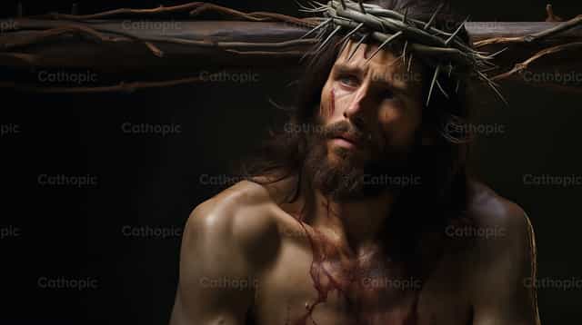 Christus mit der Dornenkrone - Katholische Stockfotos