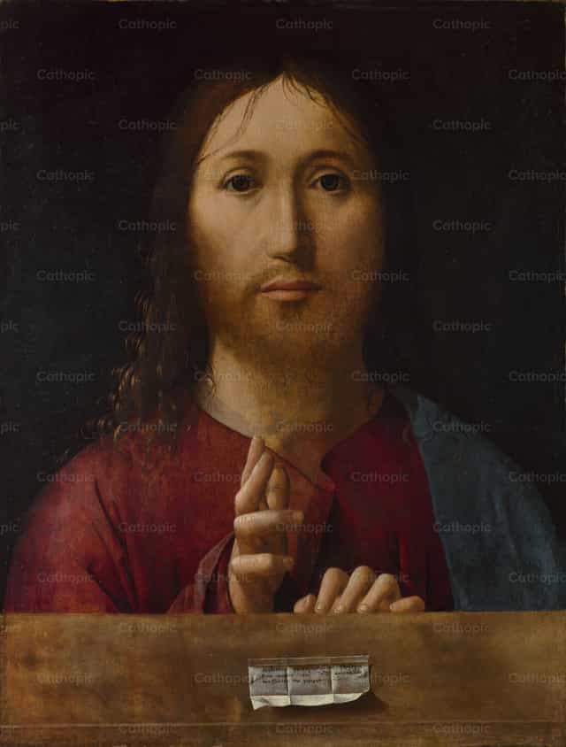 El salvador del mundo - Banco de imágenes católicas - Fotografía por Restored Christian Art