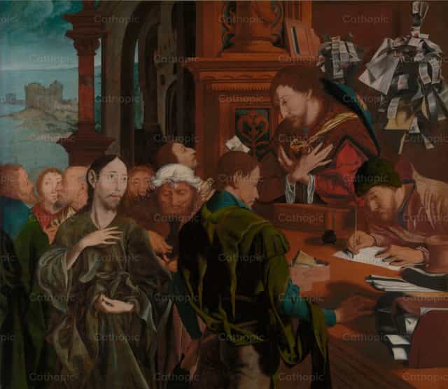 De roeping van de heilige Matteüs - Katholieke stockfoto's - Foto door Restored Christian Art
