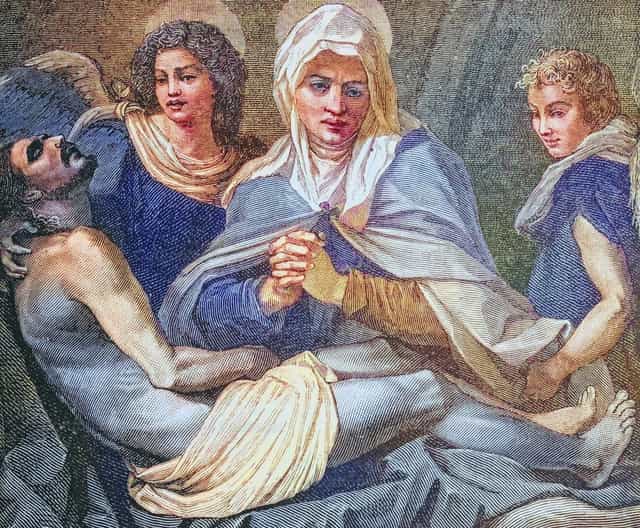 Ilustrasyon ng Pietà ayon kay Andrea del Sarto - Mga Catholic stock image - Larawan ni Bible and Art