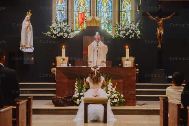 Consecration of the Body of Christ - Catholic stock images