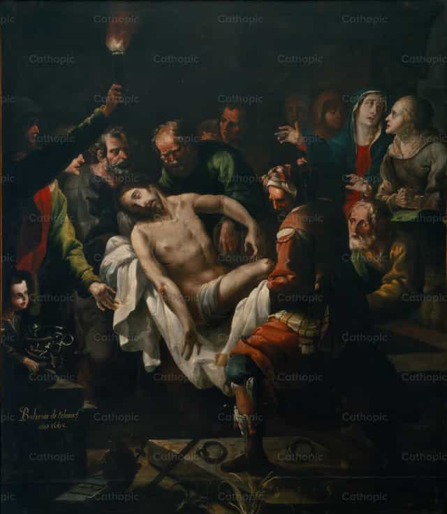 Ang Paglilibing kay Kristo - Mga Catholic stock image