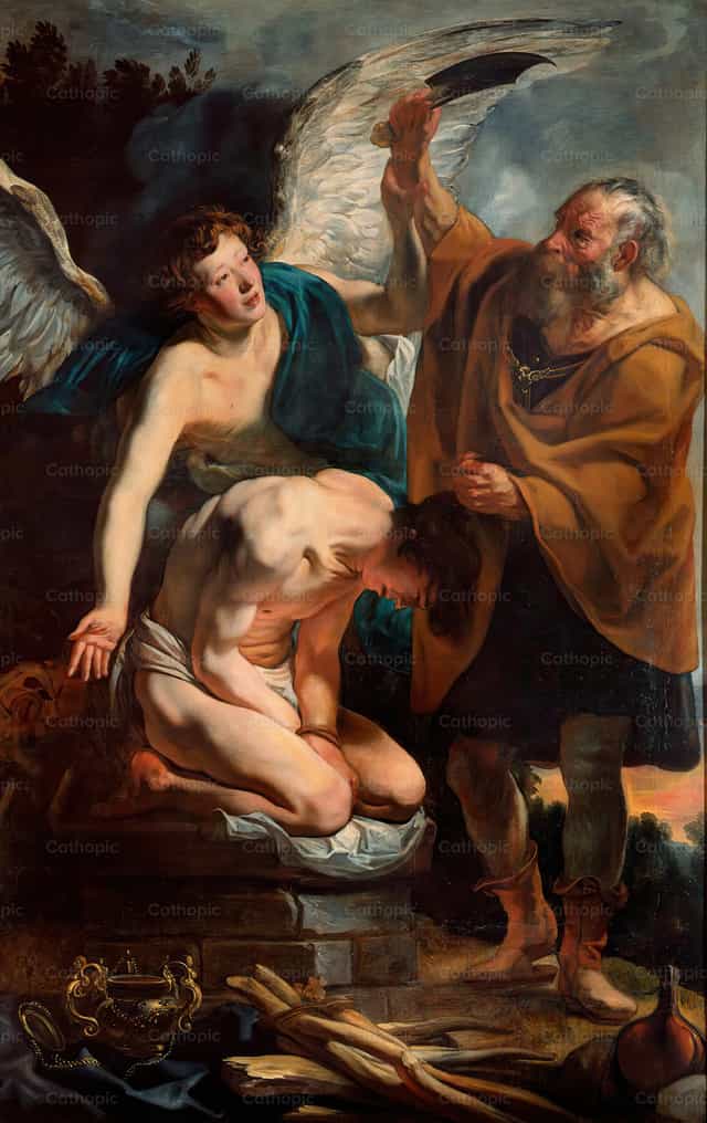 Ang Paghahandog ni Isaac - Mga Catholic stock image - Larawan ni Restored Christian Art