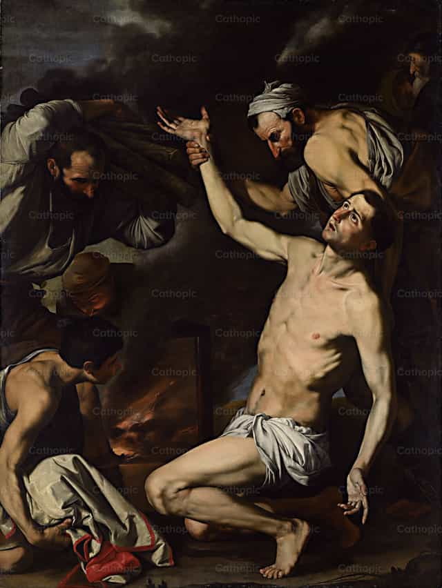 성 로렌스의 순교 - 가톨릭 스톡 이미지 - 사진 제공 Restored Christian Art