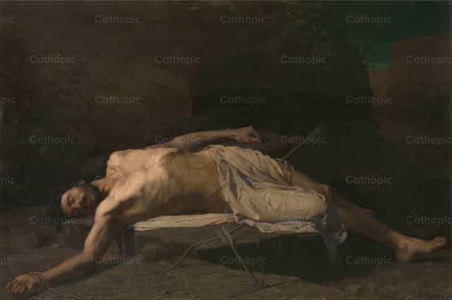 Męczeństwo świętego Sebastiana - Katolickie zdjęcia stockowe - Zdjęcie: Restored Christian Art