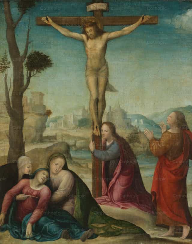 La Crocifissione - Immagini stock cattoliche