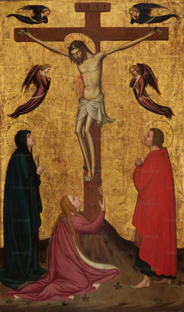 De kruisiging van Christus - Katholieke stockfoto's