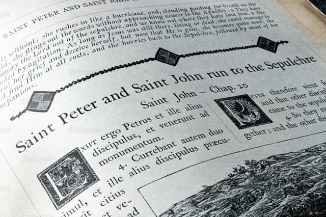 O Evangelho de São João, capítulo 20 - Imagens católicas de stock - Foto de Bible and Art