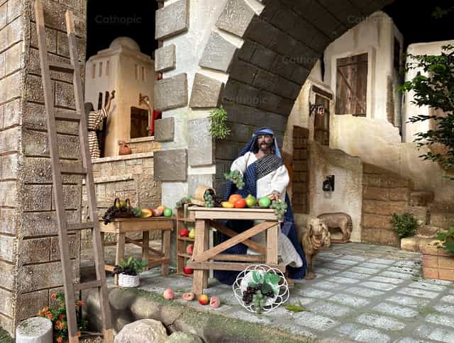 Mercader de Frutas - Pesebre - Banco de imágenes católicas - Fotografía por Carolina BR